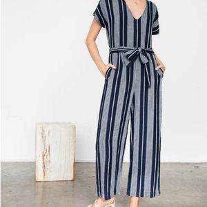 NEW Rails Angela Stripe Short Sleeve Jumpsuit
